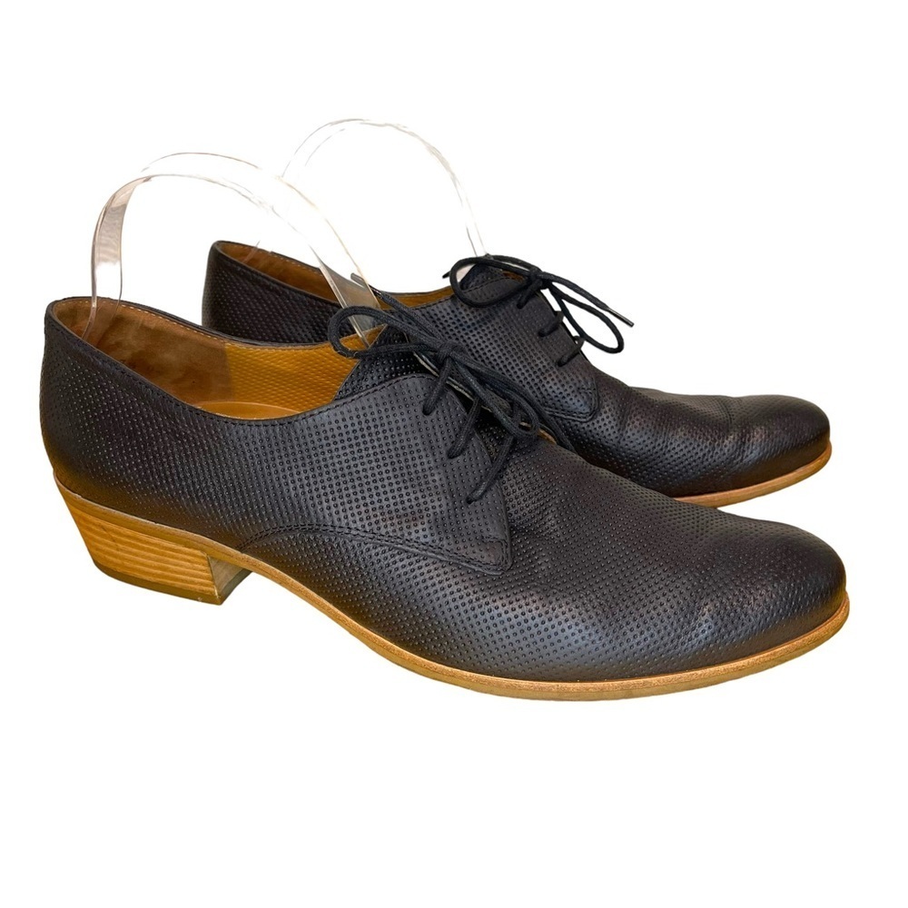 PAUL GREEN Dale Black Perforated Leather Lace Up Oxford Shoes Men’s Size 7.5